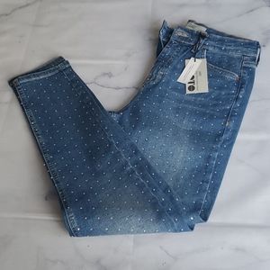 NWT - Topshop Moto Jamie Rhinestone Jeans